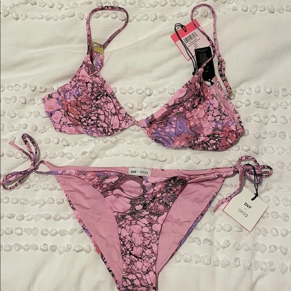 DVF x Onia Pink Bikini Set NWT - Picture 2 of 4